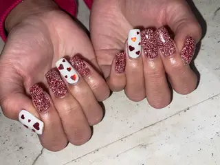 ネイル 韓国/ワンホン/長さ 出しつけ放題🎀のネイルデザイン