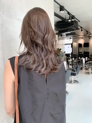 セミロング カラー 透明感カラー✂︎ /縮毛矯正/YUKAのヘアスタイル