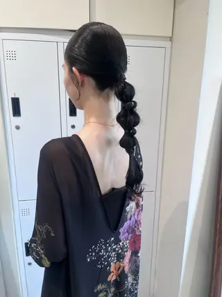 ヘアアレンジ ブリーチなしベー ジュ/tuburaのヘアスタイル