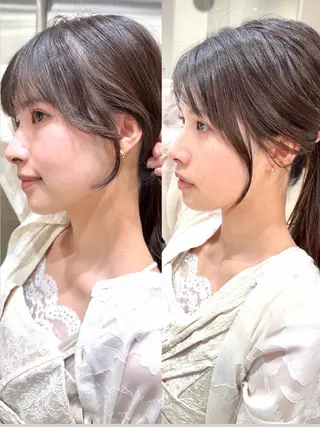 ミディアム 前髪・顔周りカット☆ あらいみゆのヘアスタイル