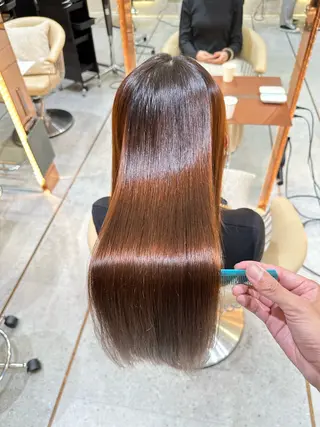 セミロング カラー 縮毛矯正/髪質改善 表参道/千田大地のヘアスタイル