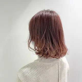 ミディアム カラー ヘアアレンジ 縮毛矯正/髪質改善/ ブリーチ毛/木元渓太のヘアスタイル