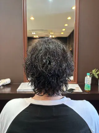 ショート パーマ メンズ 前之園 ひかるのヘアスタイル