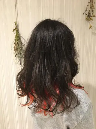 ミディアム カラー ハイトーン/ブリーチ 山崎 悠次のヘアスタイル