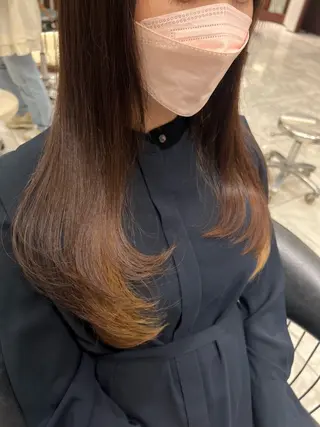 ロング コテ巻きパーマ💙 シノヤユイのヘアスタイル