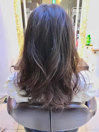 ミディアム 髪質改善縮毛矯正/暖 色カラー/ウエダカナのヘアスタイル