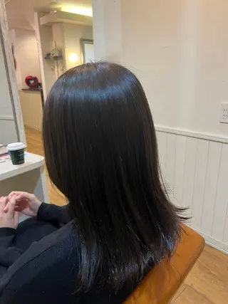 セミロング カラー 水澤 翔のヘアスタイル