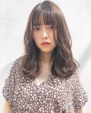セミロング カラー 鈴木早記 insta →saki_03sのヘアスタイル