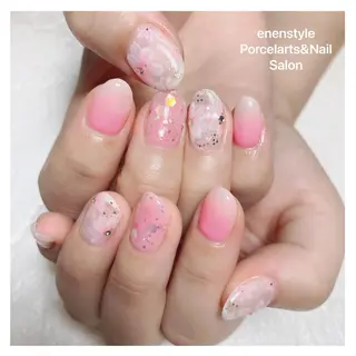 ミディアム ネイル 🐾enen style 🐾のネイルデザイン