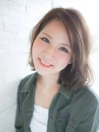 ミディアム カラー HAIR COLOR CAFE神戸元町店のヘアスタイル