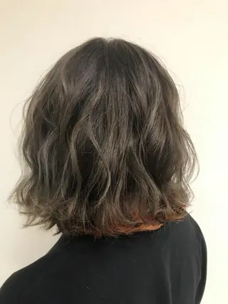 ミディアム パーマ ヘアアレンジ ネイル マツエク・マツパ 吉川 宙翔のヘアスタイル