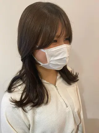 セミロング カラー 🫧顔周りカット 🫧樫村優香のヘアスタイル