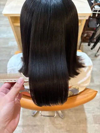 ミディアム カラー パーマ 安村 美奈のヘアスタイル