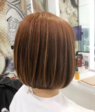 ミディアム パーマ 趙 英来のヘアスタイル