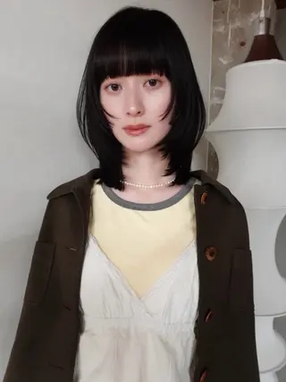 ミディアム M E I  🪷 似合わせヘルシーヘアのヘアスタイル