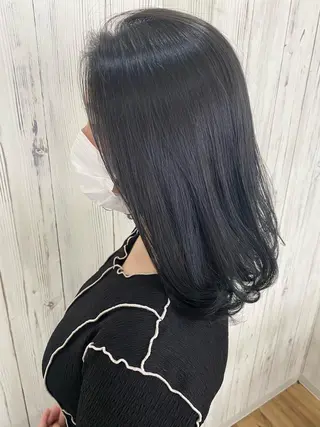 ミディアム カラー ヘアアレンジ ネイル マツエク・マツパ 夜23時まで予約🉑 reverieあきらのヘアスタイル