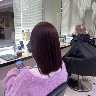 ミディアム カラー 透明感ベージュカラー 🪞上野🪞AIのヘアスタイル