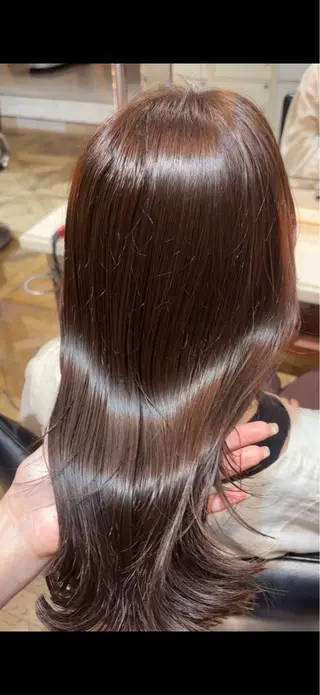 セミロング カラー ご新規様限定 透明感カラーKANAのヘアスタイル