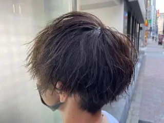 ショート カラー メンズ ピンク・ベージュ🩰 カラー🫧とらのヘアスタイル