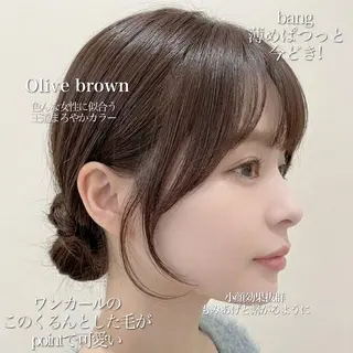 セミロング カラー ブリーチ縮毛矯正飛我 韓国ヘア🫧のヘアスタイル