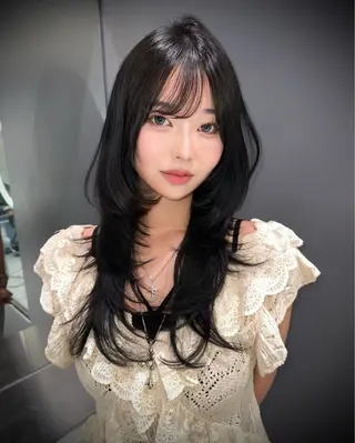 ロング カラー 🇰🇷韓国レイヤー 美女製造機🥀のヘアスタイル