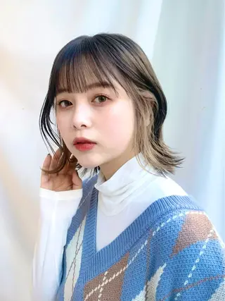 ショート カラー レイヤー専門家 ダブルカラー修のヘアスタイル