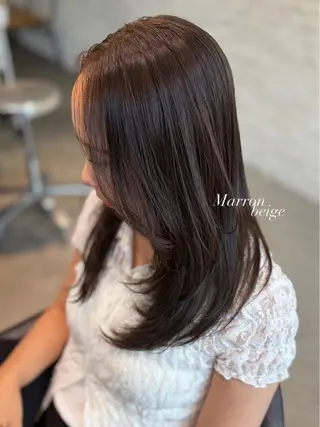 ロング 彩菜/透明感艶カラー /赤み消しカラーのヘアスタイル