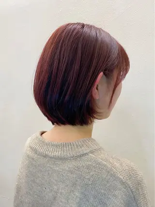 ショート カラー 似合わせレイヤー/ ケアパーマ/高倉のヘアスタイル