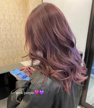 セミロング カラー 鈴木 保翔のヘアスタイル