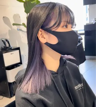 セミロング カラー 赤みゼロ/透明感 カラー🌿KANTAのヘアスタイル