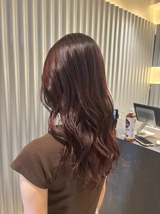 セミロング カラー パーマ ヘアアレンジ 押切 響　のヘアスタイル