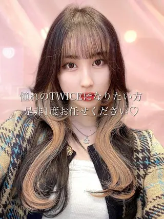 ロング カラー 顔周り特化/韓国ヘア /レイヤー/吉野幸大のヘアスタイル