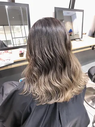 ミディアム カラー ノンダメージ髪質改善 カラー💎/KURAのヘアスタイル