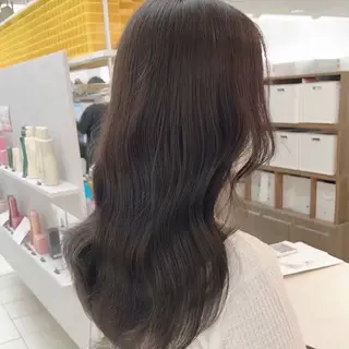 ロング カラー 縮毛矯正/ワンカラー モデル募集🫧羽夏のヘアスタイル
