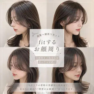 ミディアム ワンカールで決まるレ イヤー/角岡泉希🩶のヘアスタイル