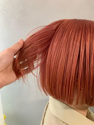 カラー ボブパーマコテ巻き風 パーマNo1深江秀平のヘアスタイル