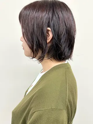 ミディアム ボブ/ゆるふわ ボブパーマ/とういのヘアスタイル
