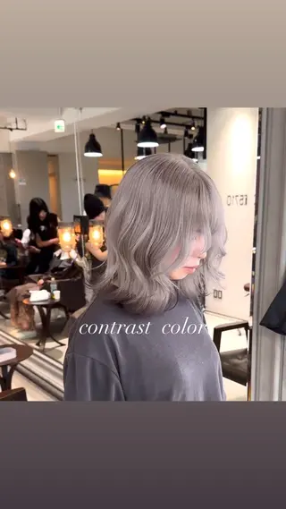 ミディアム カラー 💜ハイトーン💛 マジカルかいちゃんのヘアスタイル