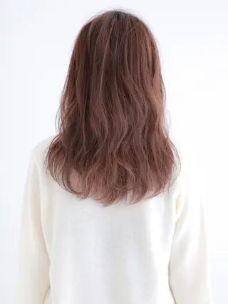 セミロング 髪質改善\酸熱TR カット【店長】のヘアスタイル