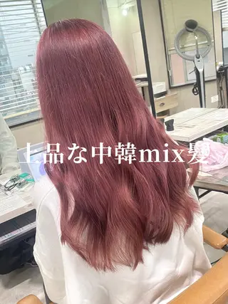 ロング カラー 脱!黒髪 ダブルカラー【上野】のヘアスタイル