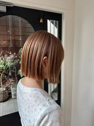 セミロング カラー ヤスマルユイカ 髪質改善/透明カラーのヘアスタイル