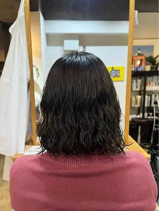 カラー パーマ 松原 樹里のヘアスタイル