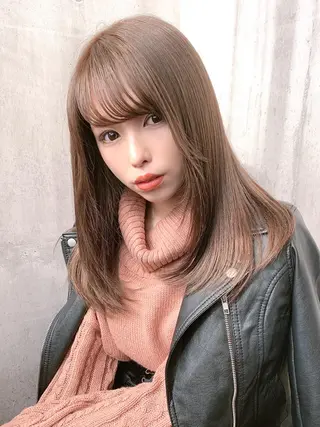 セミロング カラー パーマ メンズ縮毛矯正 細谷碧海のヘアスタイル