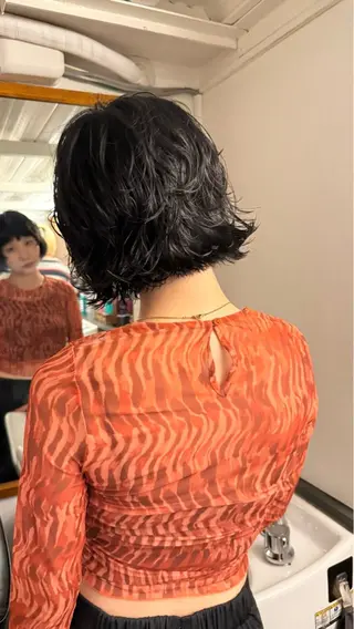 ミディアム パーマ ショートカットパー マ🫧kotoneのヘアスタイル