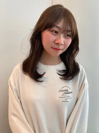 ミディアム カラー mai / linoah˚✧のヘアスタイル