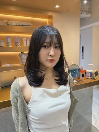 ミディアム 🦋韓国レイヤー特化 🦋髪質改善🩵来輝のヘアスタイル