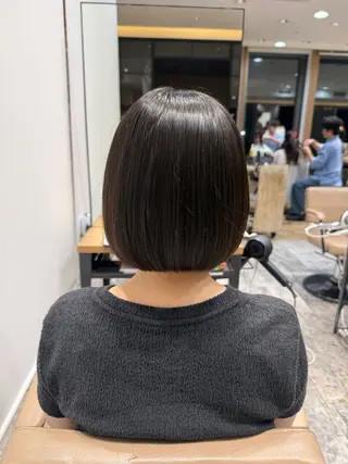 ショート 透明感カラー/ 縮毛矯正/三浦優心のヘアスタイル
