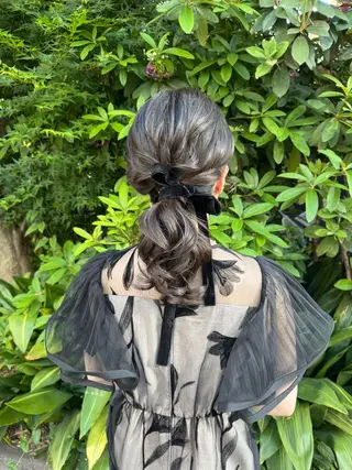 ミディアム ヘアアレンジ 🎗️【ヘアセット 美眉】吉川玲🎗️のヘアスタイル