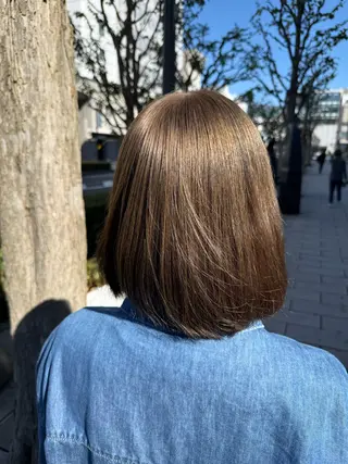 カラー レディースモデル募集 角快利のヘアスタイル