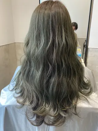 ロング カラー パーマ ヘアアレンジ 中顔面短縮カット🪽 レイヤー🥀コウヘイのヘアスタイル